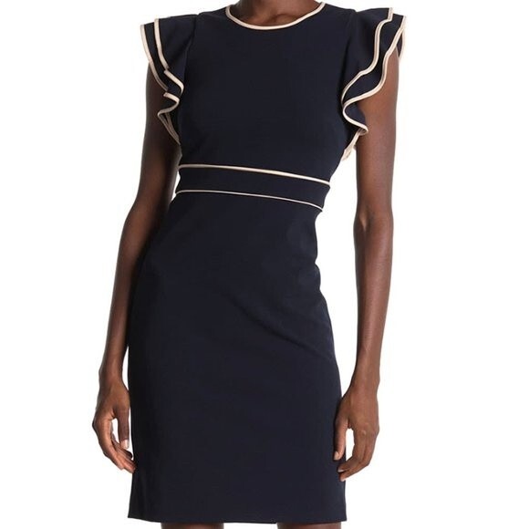 TOMMY HILFIGER Flutter Sleeve Dress - 4 - Picture 6 of 6